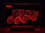CASE IH 110 MX mit Anhänger LED Schild Traktor